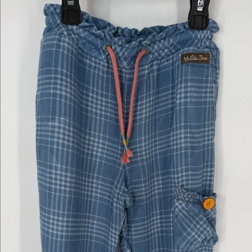 Matilda Jane Heart to Heart Between the Lines Blue Plaid Jogger - 6